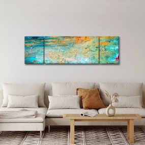 Obraz niebieskiej abstrakcji (170x50 cm)
