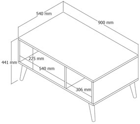 Stolik konferencyjny Exxen Walnut