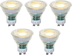 Zestaw 5 ściemnialnych przezroczystych żarówek LED GU10 50mm 2,5W 450 lm 3000K