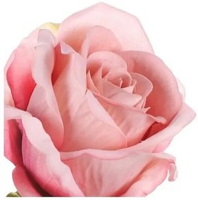 Sztuczny kwiat Róża różowy, 1 kwiat, 15 x 15 x 50 cm