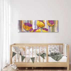Obraz - Ilustracja kwiatów (170x50 cm)