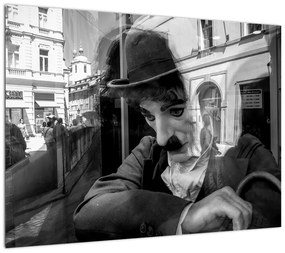 Obraz - Charles Chaplin w Pradze (70x50 cm)