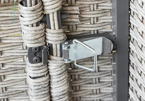 Zestaw rattanowy SANTORINI dla 4 osób (szary)
