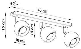 Listwa oświetleniowa OCULARE 3 czarny SOLLUX  LIGHTING