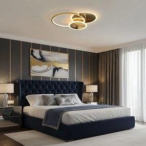 Lampa sufitowa APP1710-C plafon LED Złota + pilot