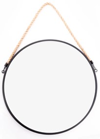 Lustro ścienne okrągłe na sznurku, Ø 37 cm