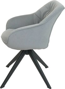 Krzesło do jadalni MCW-K28 (zestaw 6 sztuk),  tkanina/tekstylia jasnoszary