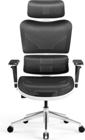 Krzesło biurowe Diablo V-Commander, zgodne z normą BHP, kolor biało-czarny