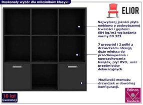 Czarny minimalistyczny regał - Lorines 3X