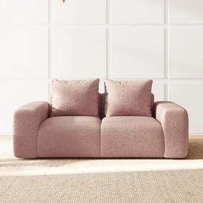 Różowa sofa z materiału bouclé 212 cm Monce – Rodier