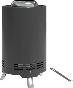 Outsunny Misa Ogniowa Ø16x25cm ze Stali Nierdzewnej z Pogrzebaczem, Bezdymne Palenisko Szare