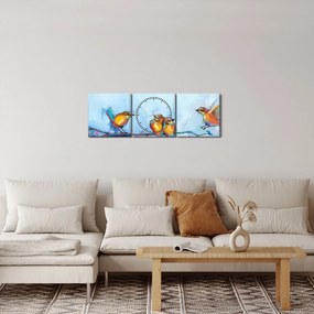 Obraz- Przebudzenie natury (z zegarem) (90x30 cm)