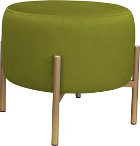 Pufa OLA loft ławka podnóżek metal : Kolor Stelaża - Złoty, Kolor tkaniny - VELVET - BL75, Typ tkaniny - Velvet