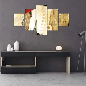 Obraz - Wspomnienia z Paryża (125x70 cm)