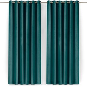 Morska aksamitna zasłona częściowo zaciemniająca (dimout) 140x270 cm Velto – Filumi