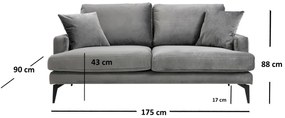 Sofa Papira 2 Grey