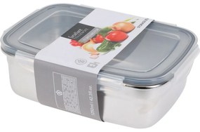 Excellent Houseware Pojemnik ze stali nierdzewnejz plastikową pokrywką 1250 ml, 1,25 l