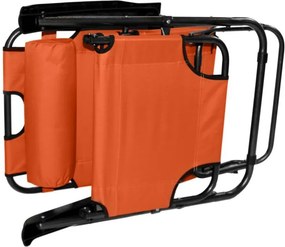 Leżak ogrodowy w kolorze pomarańczowym