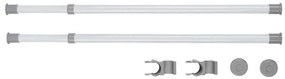 Szyna do garderoby, drążek do ubrań HERKULES 2 sztuki, 75-120cm, WENKO