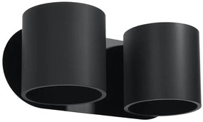 Czarny podwójny kinkiet tuba - 17X EX581 L5-D14