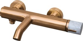 Manopola mieszacz wannowo-prysznicowy mechaniczny marmur szczotkowany miedzią - Essebagno