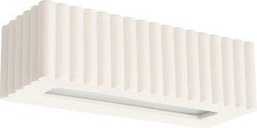 Lampa ścienna nowoczesny Rigata, ceramika - 1 źródło - L.34 x H.10 cm - beżowy