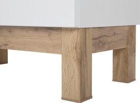 Stojąca szafka z umywalką wpuszczaną Bali 60 cm, biała