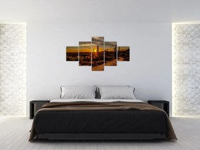 Obraz - Koniec dnia na pustyni w Arizonie (125x70 cm)