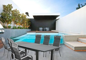 Doppler FIRENZE MIAMI szary, rozkładany stół, 6+1