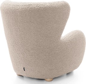 Beżowy fotel skandynawski baranek L1-F35