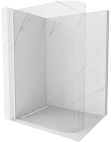 Mexen Kioto ścianka prysznicowa zaokrąglona Walk-in 110 x 200 cm, transparent 8 mm, biała- 800-110-101-20-06