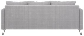 Jasnoszara sofa z tkaniny szenilowej 200 cm Freya – Ropez