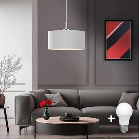 Eglo - Lampa wisząca LED na przewodzie TUNJA 1xE27/60W/230V biała