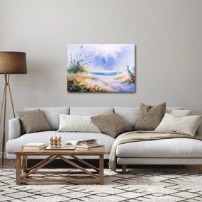 Obraz - Romantyczna plaża, obraz olejny (70x50 cm)