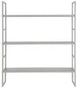 Jasnoszara wielopoziomowa metalowa półka 48 cm Beja – House Nordic