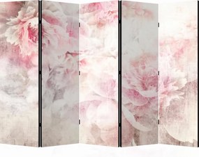 Parawan pokojowy 5-częściowy 225x172 Jednostronny dekoracyjny romantic shabby chic Piwonie W Bieli