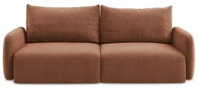 Ceglasta rozkładana/ze schowkiem sofa 238 cm Kalena – Makamii