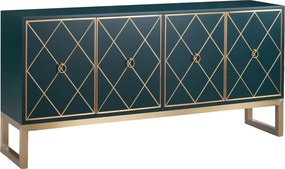 Komoda pokojowa w stylu glamour Stilig ST09, butelkowa zieleń