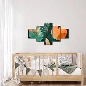 Obraz - Geometryczne motywy naturalne (125x70 cm)