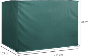 Outsunny Pokrowiec Ochronny na Meble Ogrodowe Wodoodporny UV PE Zielony 215x155x150cm | Aosom PL