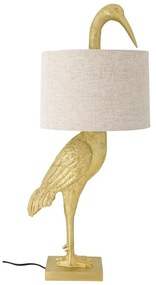 Lampa stołowa w kolorze złota z tekstylnym kloszem (wys. 73 cm) Heron – Bloomingville