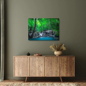 Obraz na szkle - Wodospad Erawan, Kanchanaburi, Tajlandia (70x50 cm)