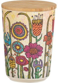 Wenko Pojemnik z pokrywą bambusową Flowers, 700 ml, M