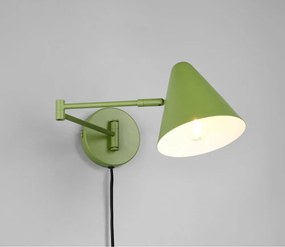 Zielony kinkiet z elastyczną konstrukcją do kontaktu ø 15 cm Cosima – Trio