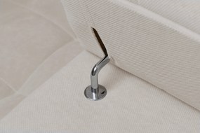Narożnik Nardo L z funkcją spania prawostronny - beżowy plusz Pretty 03