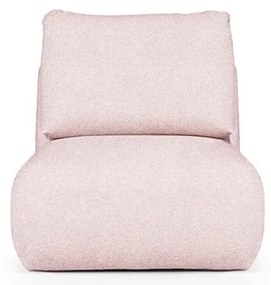Jasnoróżowy fotel z materiału bouclé Mirel – Rodier