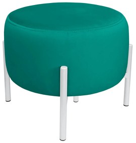 Pufa OLA LOFT ławka podnóżek metal biała MG20