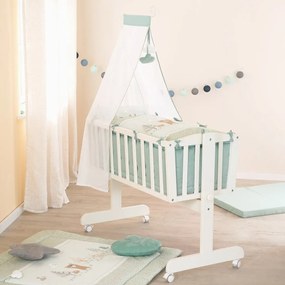 Jasnozielona bawełniana pościel dziecięca do łóżeczka 80x80 cm Woodland Buddies – Roba