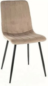 Krzesło tapicerowane ALAN VELVET beżowe