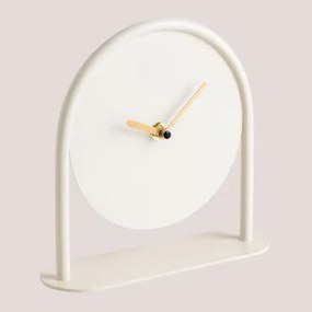 Stalowy Zegar Stołowy Anuket Gardenia Biel - Sklum